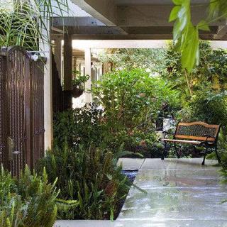 Best Western Danville Sycamore Inn | Danville, California | Garden walkway and bench